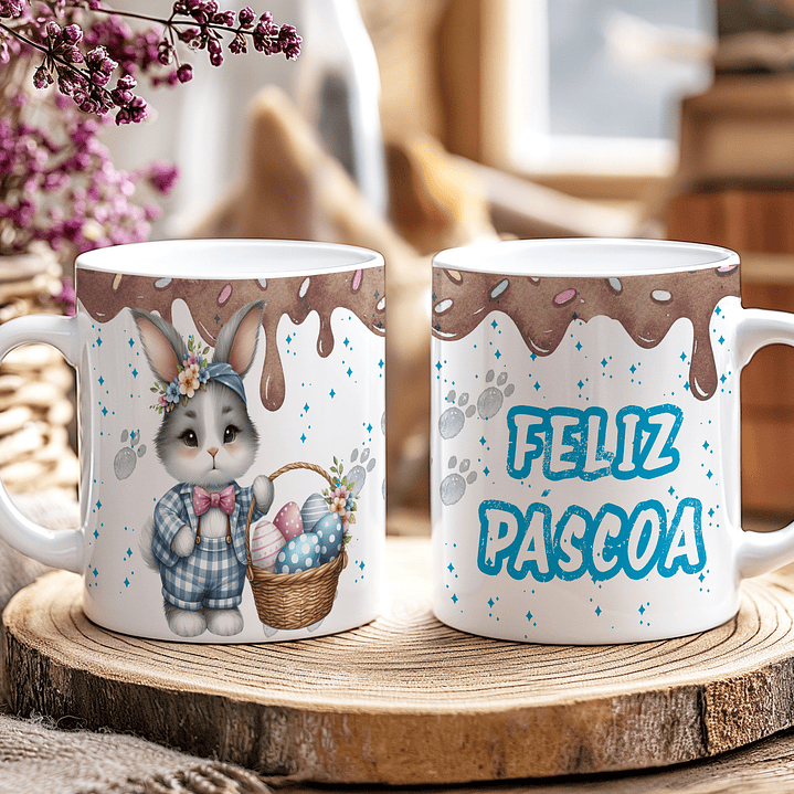 10 Artes para Caneca Doce Páscoa Arquivo Editável 7