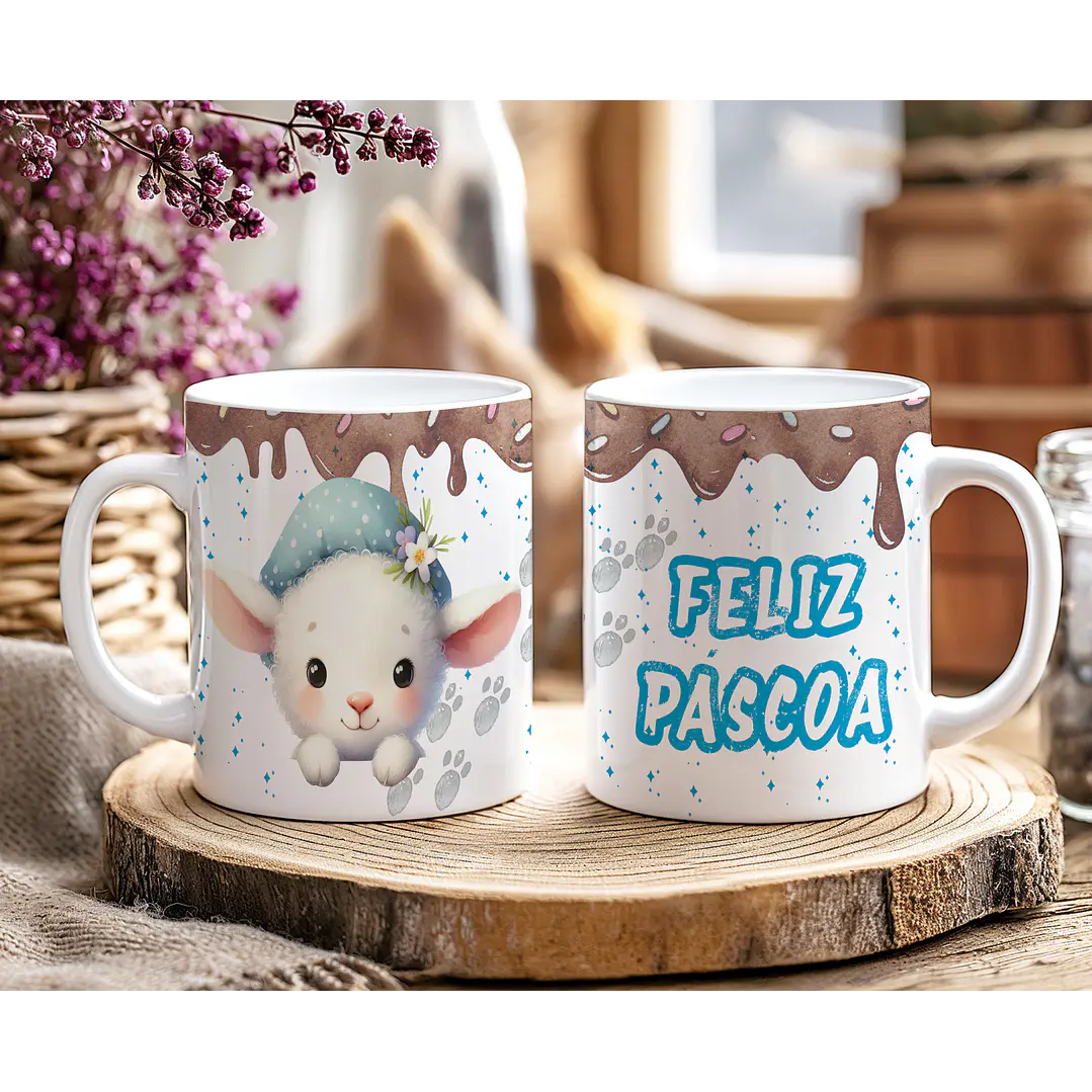 10 Artes para Caneca Doce Páscoa Arquivo Editável 8