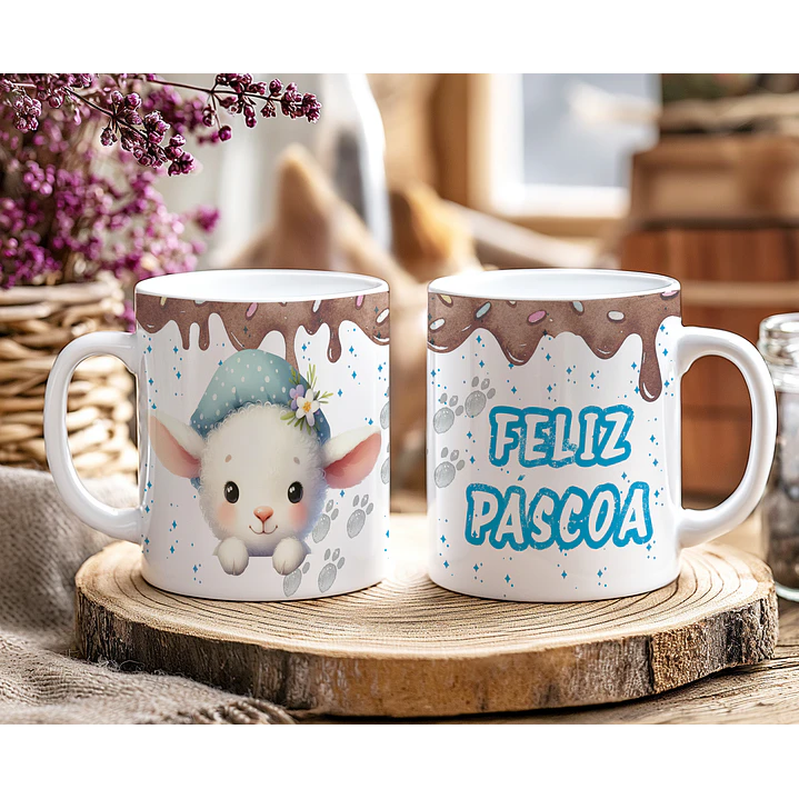 10 Artes para Caneca Doce Páscoa Arquivo Editável 8