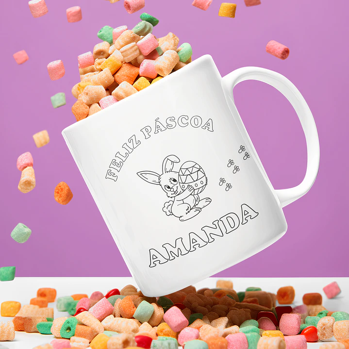 11 Artes para Caneca Páscoa Arquivo em Pdf Editável  4