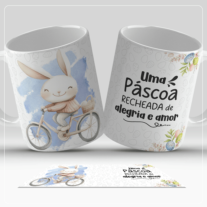 12 Artes para Caneca Páscoa Coelhinhos Arquivo em Jpg 12