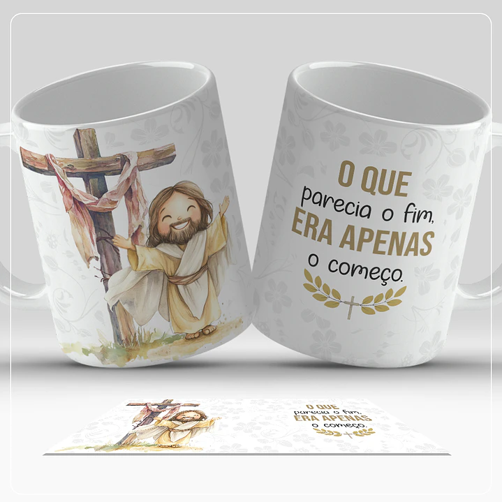17 Artes para Caneca Páscoa Cristã Arquivo em Jpg 1
