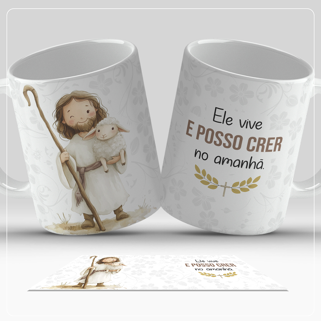 17 Artes para Caneca Páscoa Cristã Arquivo em Jpg 5