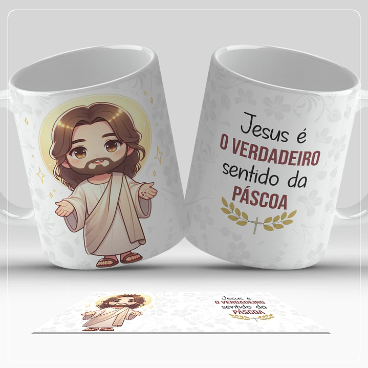 17 Artes para Caneca Páscoa Cristã Arquivo em Jpg 6