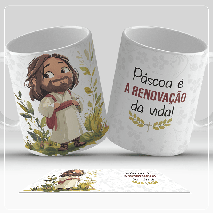 17 Artes para Caneca Páscoa Cristã Arquivo em Jpg 7