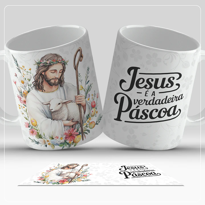 17 Artes para Caneca Páscoa Cristã Arquivo em Jpg 13