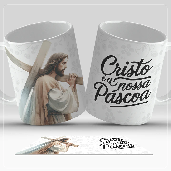 17 Artes para Caneca Páscoa Cristã Arquivo em Jpg 14