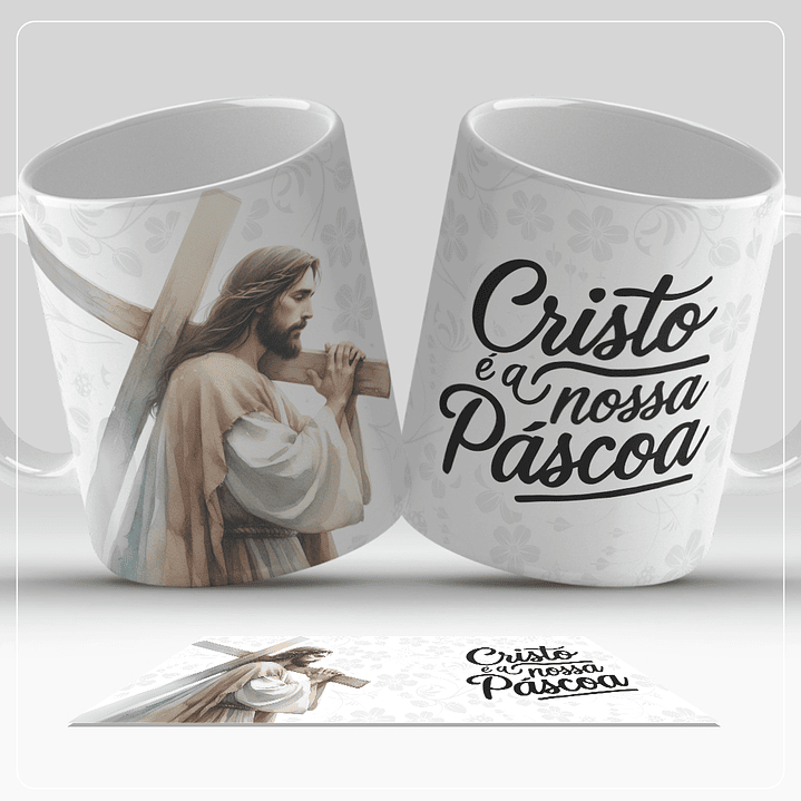 17 Artes para Caneca Páscoa Cristã Arquivo em Jpg 14