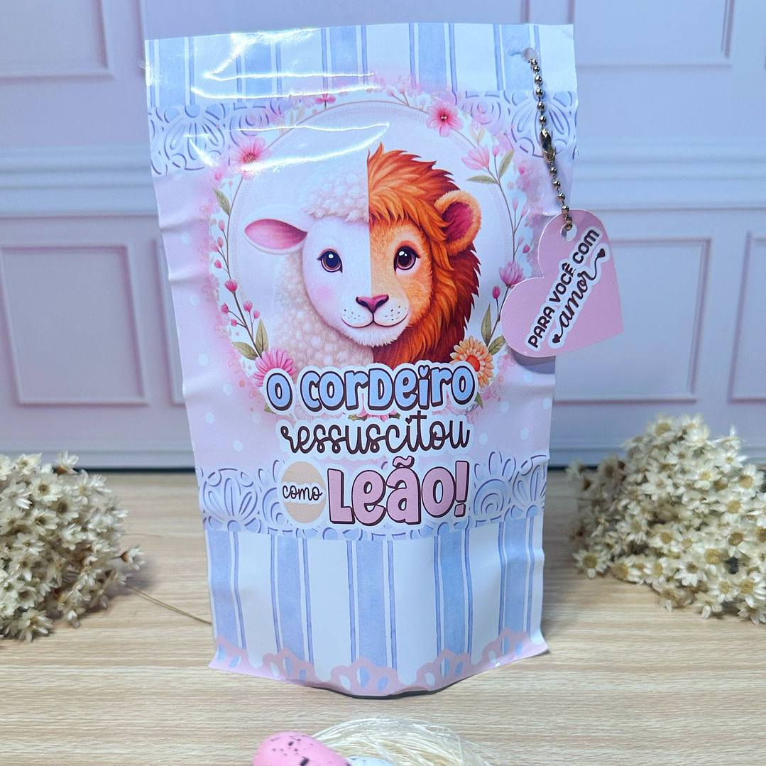 Arquivo de Corte Mimos Páscoa Leão e o Cordeiro em Pdf  4