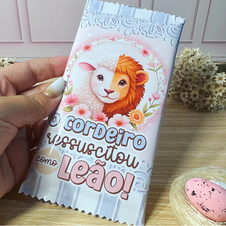 Arquivo de Corte Mimos Páscoa Leão e o Cordeiro em Pdf  5