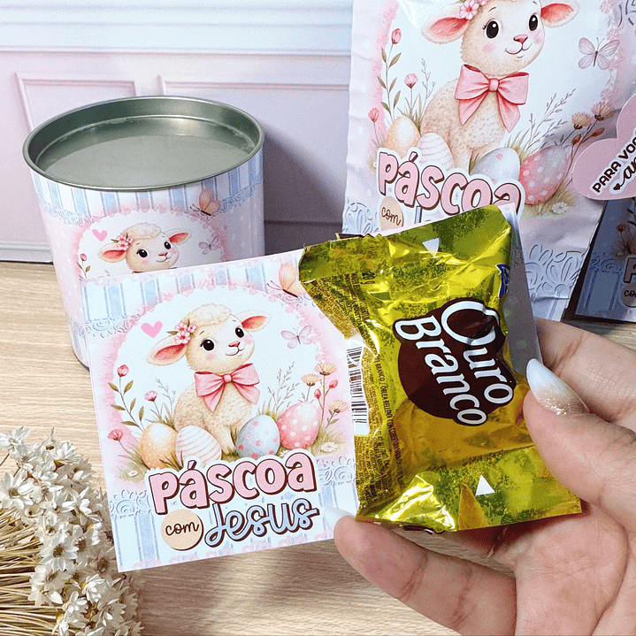 Arquivo de Corte Mimos Páscoa Leão e o Cordeiro em Pdf  13