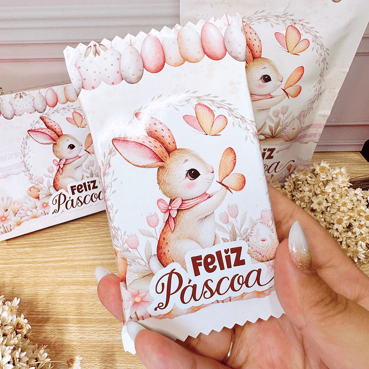 Arquivo de Corte Mimos Páscoa Clean Coelhinhos em Pdf  2