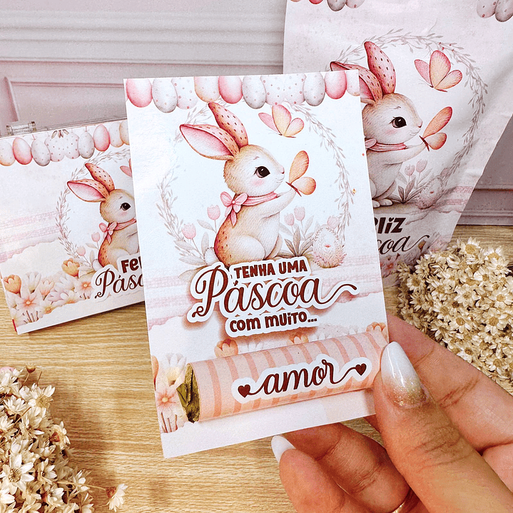 Arquivo de Corte Mimos Páscoa Clean Coelhinhos em Pdf  9