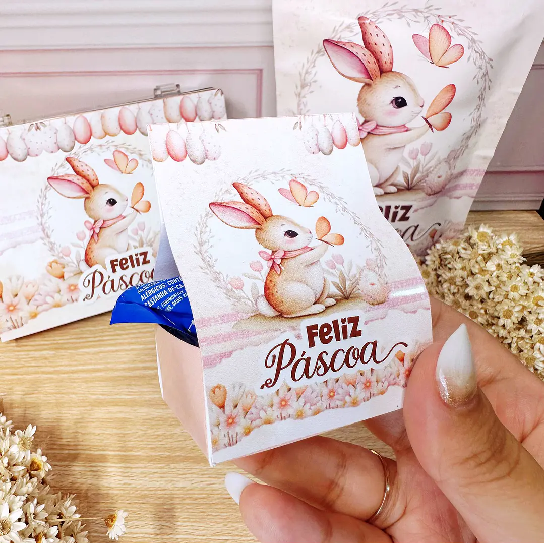 Arquivo de Corte Mimos Páscoa Clean Coelhinhos em Pdf  10