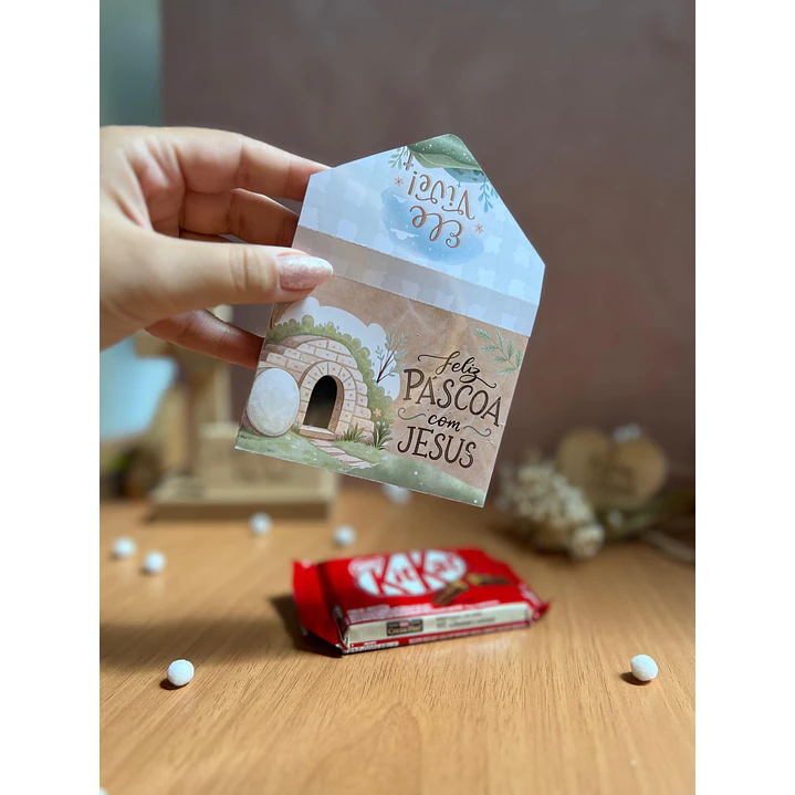 Envelope Kit Kat Páscoa Cristã 2 – Arquivo de Corte em PNG e PDF para Baixar 2