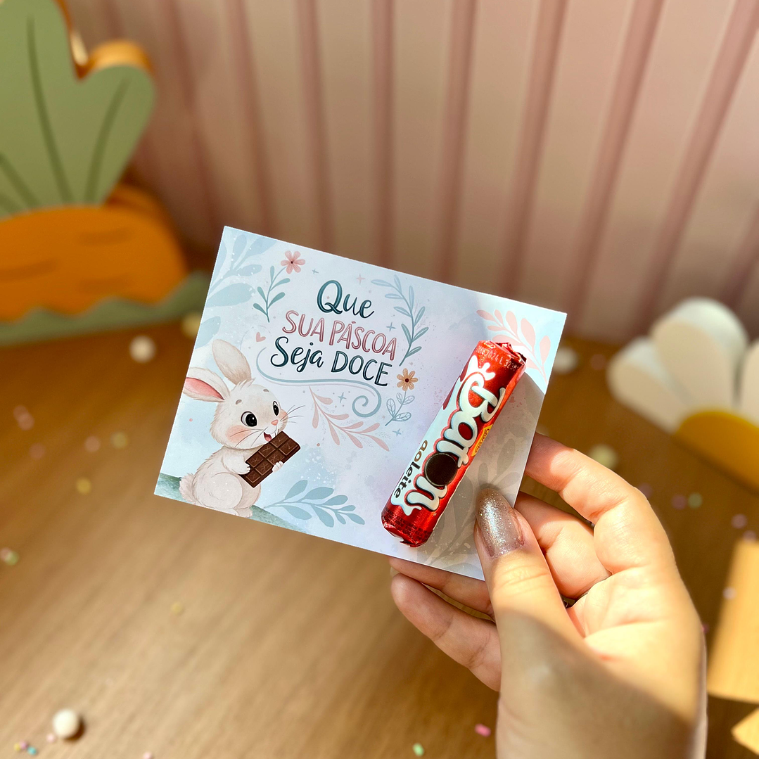 Card Versáril Cartão Páscoa Coelhinhos – Arquivo de Corte em PNG e PDF para Baixar 4