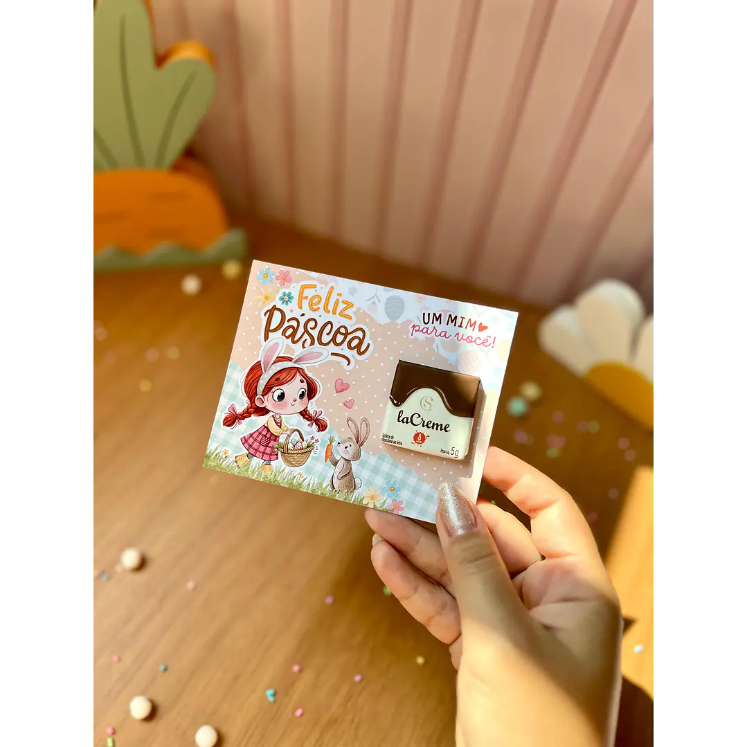 Card Versáril Cartão Páscoa Coelhinhos – Arquivo de Corte em PNG e PDF para Baixar 5