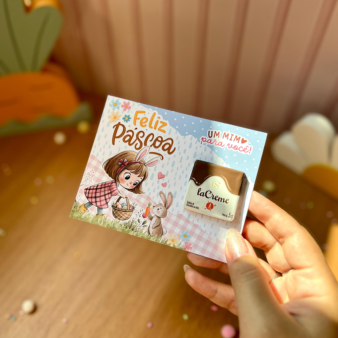 Card Versáril Cartão Páscoa Coelhinhos – Arquivo de Corte em PNG e PDF para Baixar 6