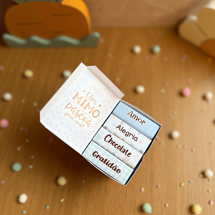 Caixa 4 Bis Páscoa Coelhinhos – Arquivo de Corte em PNG e PDF para Baixar 2