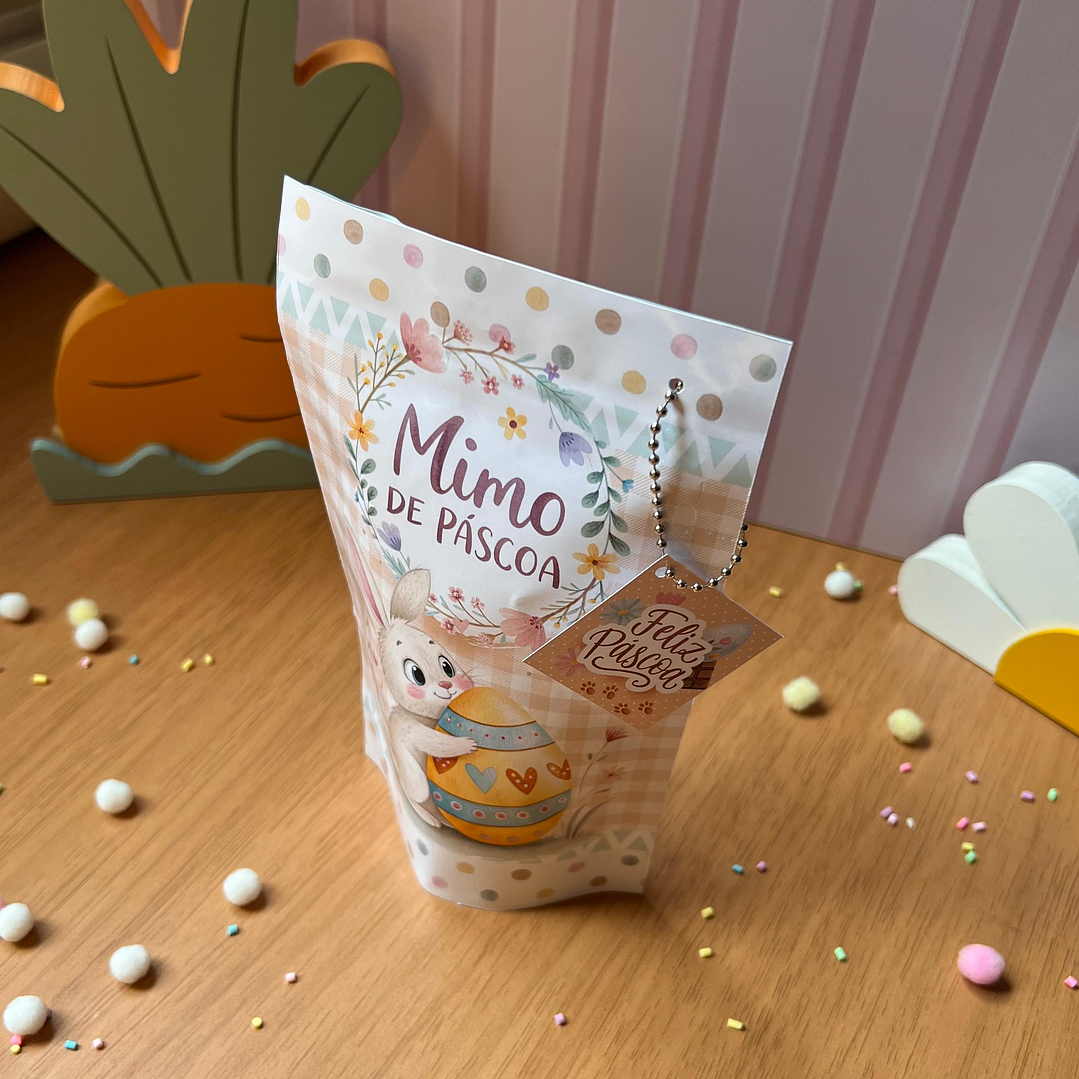 Saco ZipLock 19x12cm Páscoa Coelhinhos – Arquivo de Corte em PNG e PDF para Baixar 2