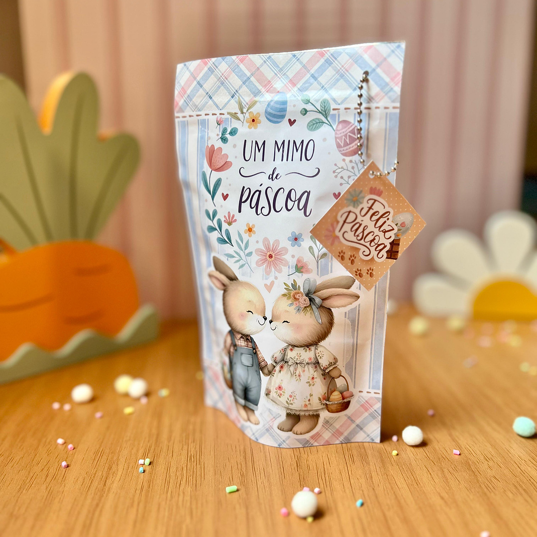 Saco ZipLock 19x12cm Páscoa Coelhinhos – Arquivo de Corte em PNG e PDF para Baixar 4