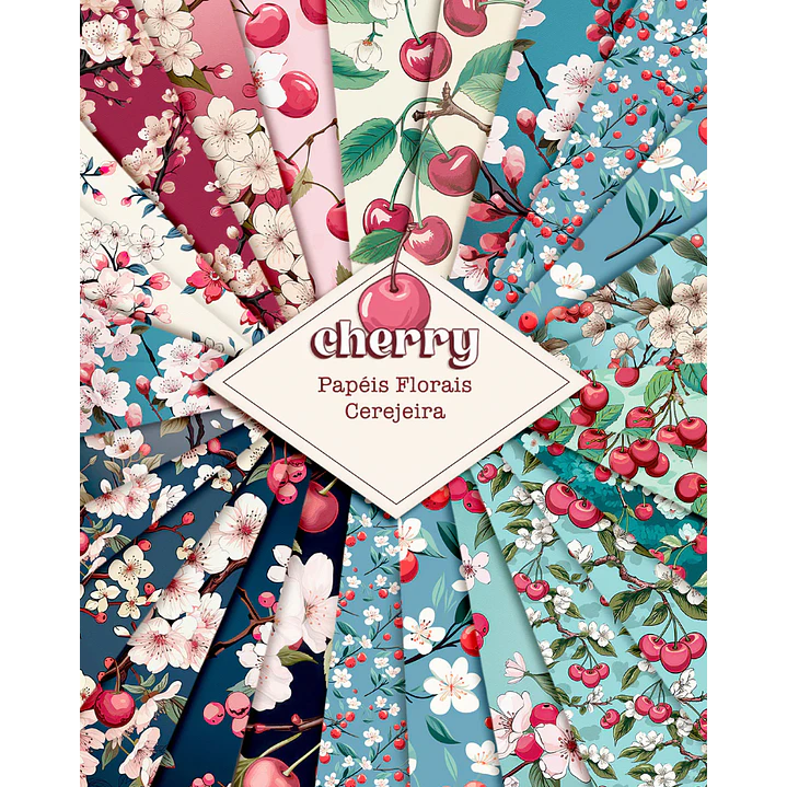 Kit Digital Cherry Cerejas Arquivo em Png 3