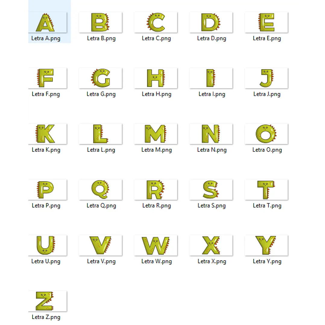 Kit Digital Alfabeto Dinossauro Arquivos Sem Fundo Png  4