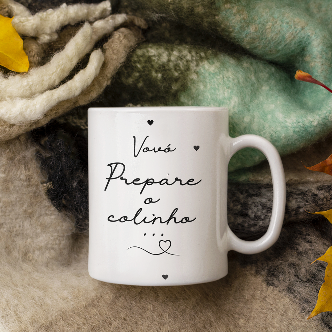 Arte Caneca Prepare o colinho estou chegando Revelação Gravidez Arquivo em Jpg  1