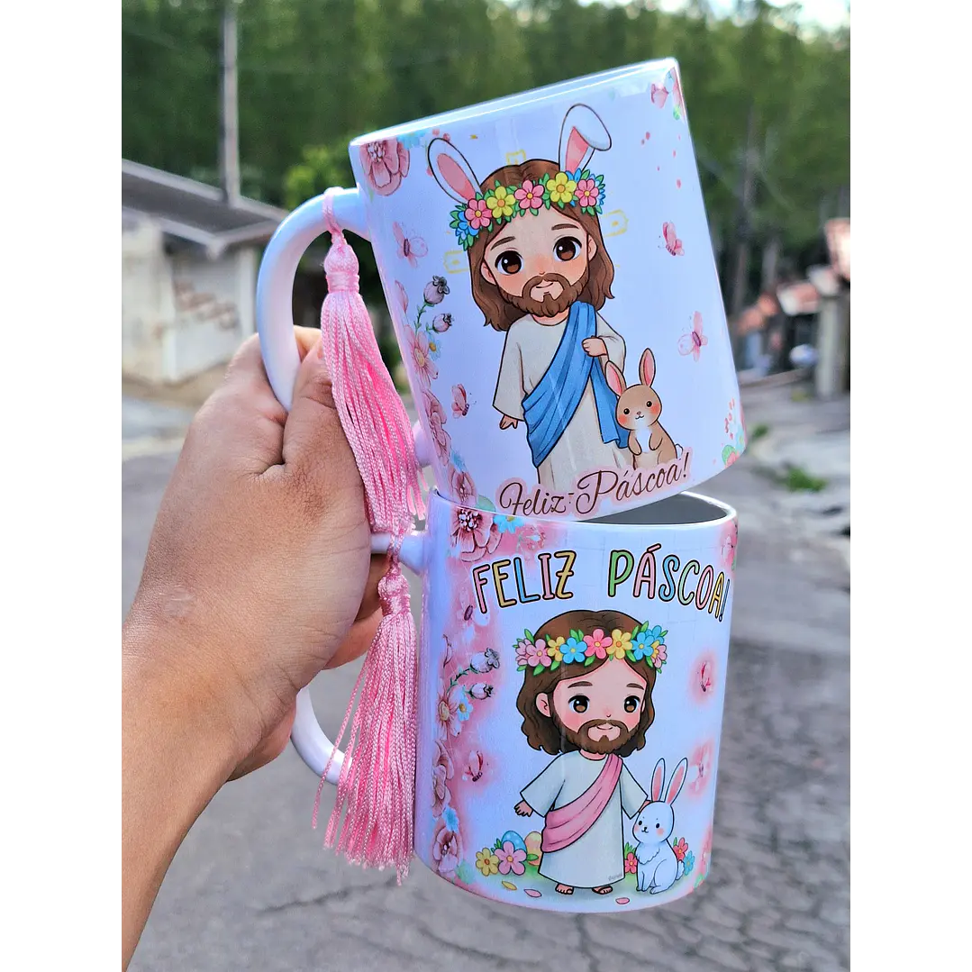 5 Artes para Caneca A verdadeira Páscoa Jesus Arquivo em Jpg 3