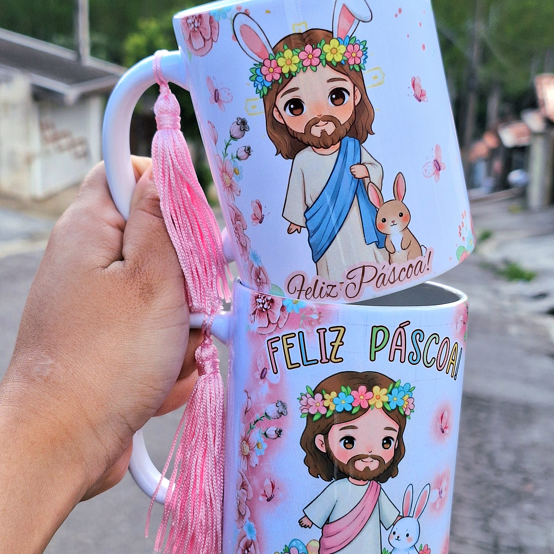 5 Artes para Caneca A verdadeira Páscoa Jesus Arquivo em Jpg 3