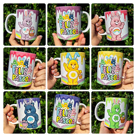 10 Artes para Caneca Ursinhos Carinhosos Arquivo em Jpg