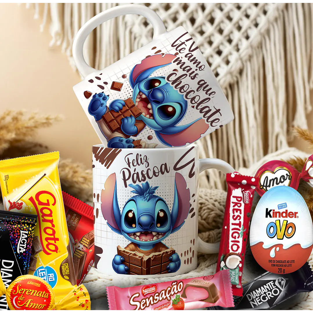 14 Artes para Caneca Páscoa Stitch Arquivo Editável 4