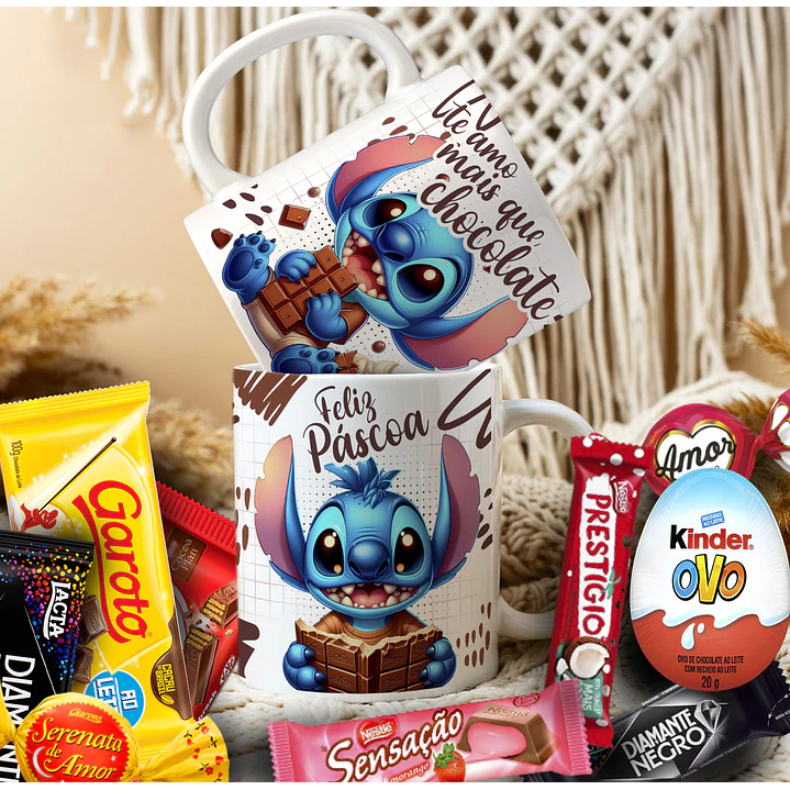 14 Artes para Caneca Páscoa Stitch Arquivo Editável 4