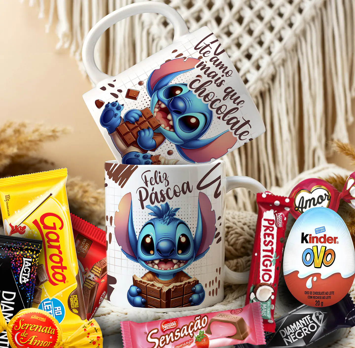 14 Artes para Caneca Páscoa Stitch Arquivo Editável 4