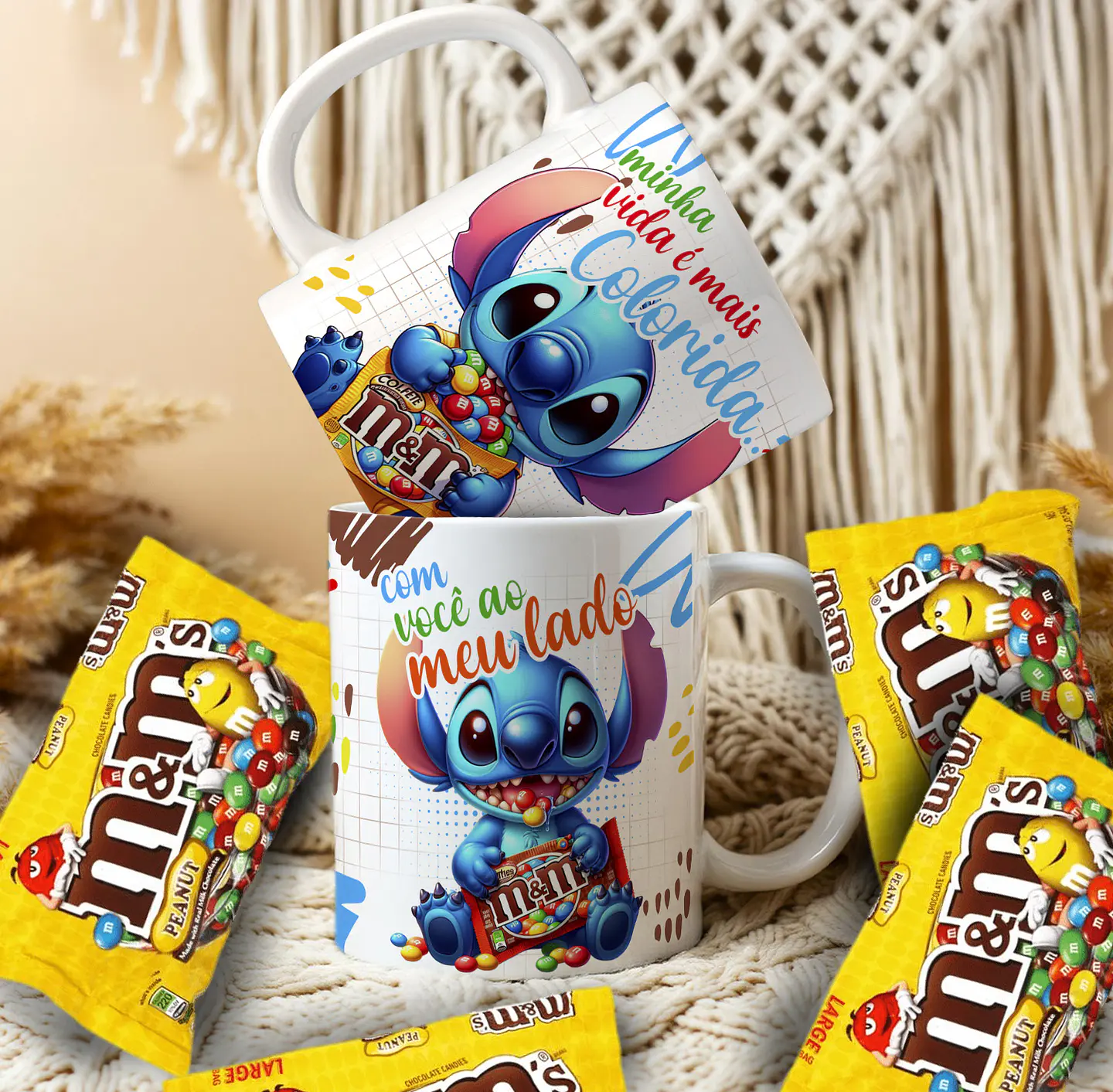 14 Artes para Caneca Páscoa Stitch Arquivo Editável 8