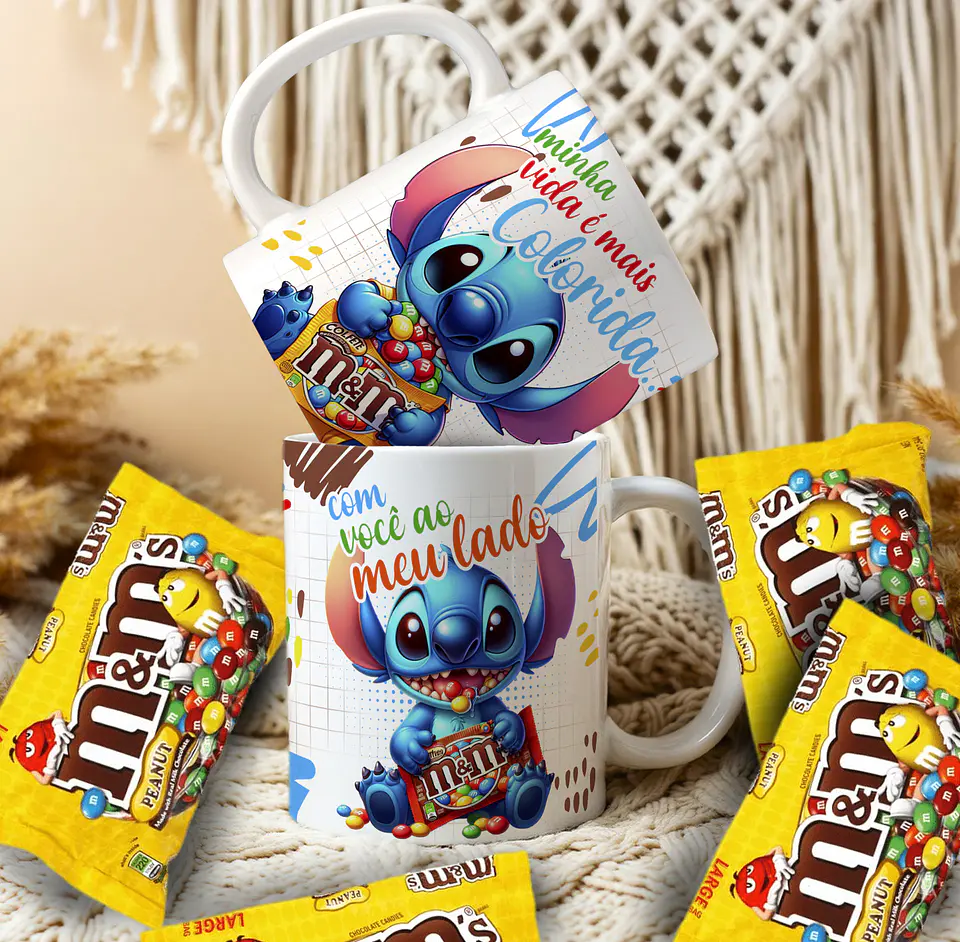 14 Artes para Caneca Páscoa Stitch Arquivo Editável 8