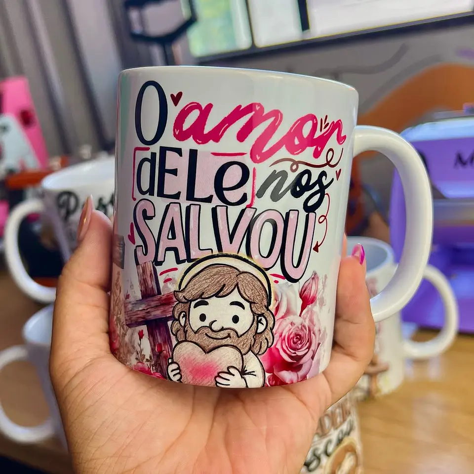 19 Artes para Caneca Páscoa Jesus Cristã Arquivo em Jpg 2
