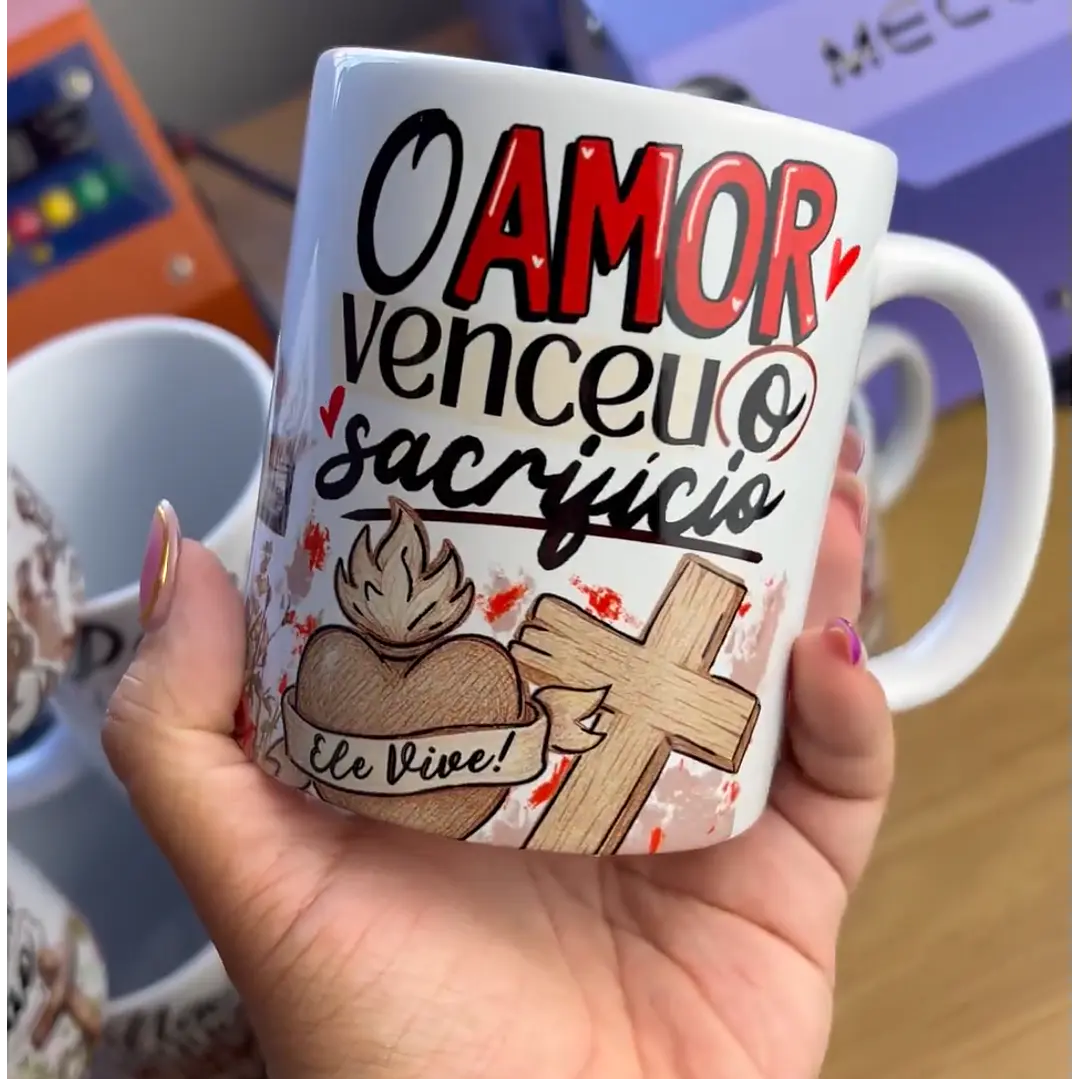 19 Artes para Caneca Páscoa Jesus Cristã Arquivo em Jpg 6