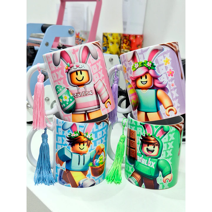 10 Artes para Caneca Páscoa Roblox Arquivo em Jpg 2