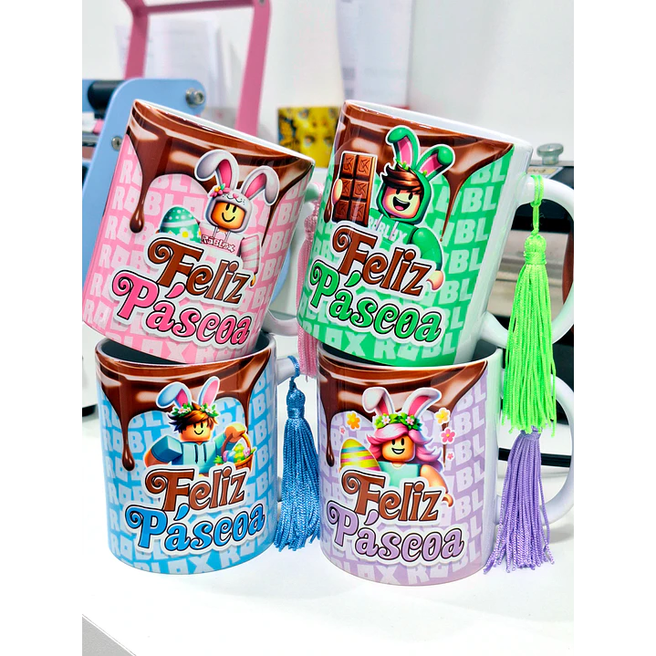 10 Artes para Caneca Páscoa Roblox Arquivo em Jpg 3