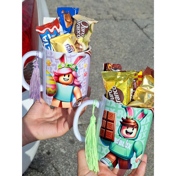10 Artes para Caneca Páscoa Roblox Arquivo em Jpg 5