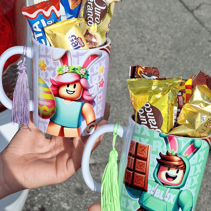 10 Artes para Caneca Páscoa Roblox Arquivo em Jpg 5