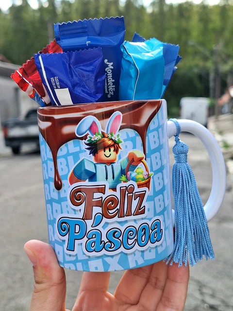 10 Artes para Caneca Páscoa Roblox Arquivo em Jpg