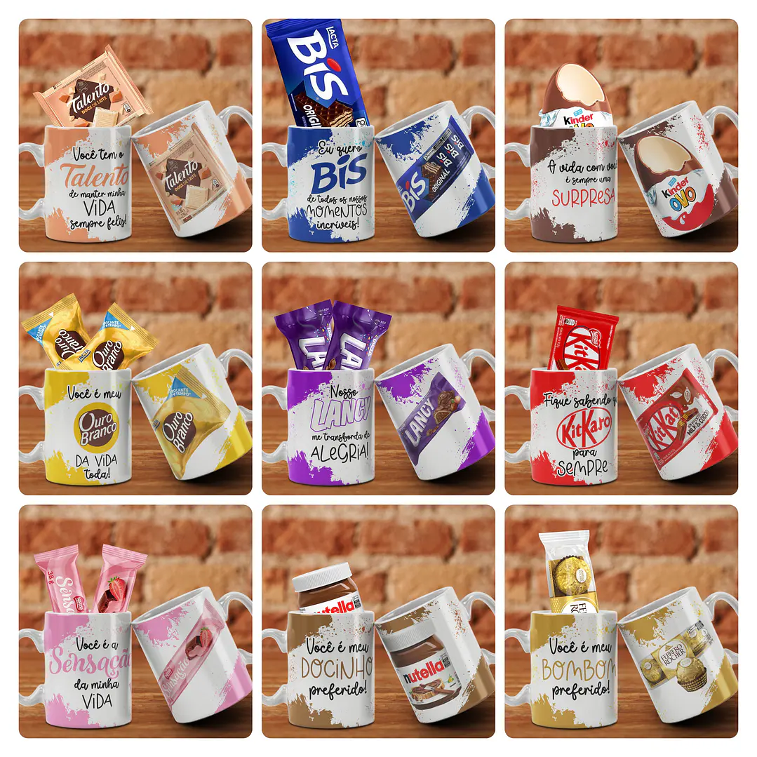 15 Artes para Caneca Chocolates Páscoa Arquivo em Jpg  7