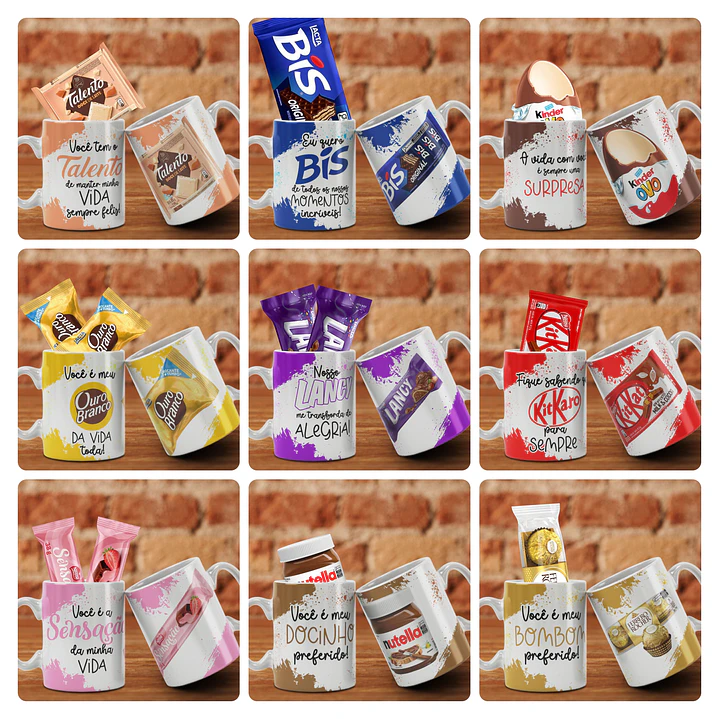 15 Artes para Caneca Chocolates Páscoa Arquivo em Jpg  7