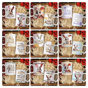 21 Artes para Caneca E Body Páscoa Arquivo Editável