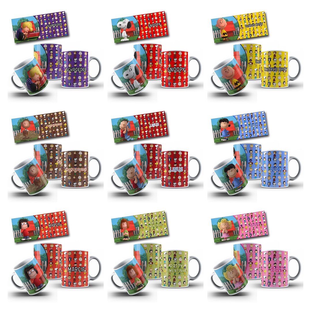 21 Artes para Caneca Snoopy Arquivo Editável 3