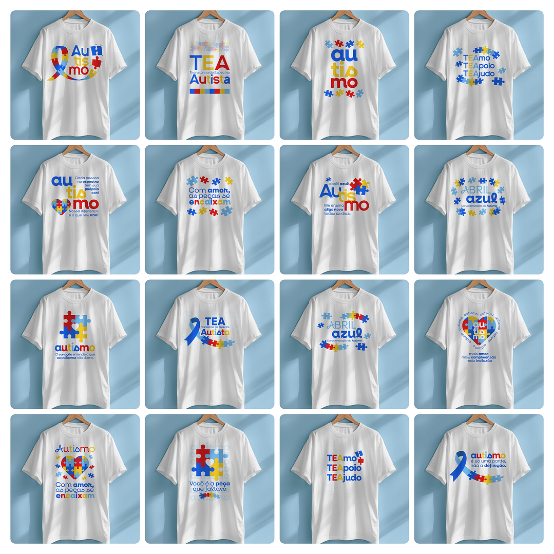 40 Artes para Caneca Camisa Autismo Arquivo Editável  2