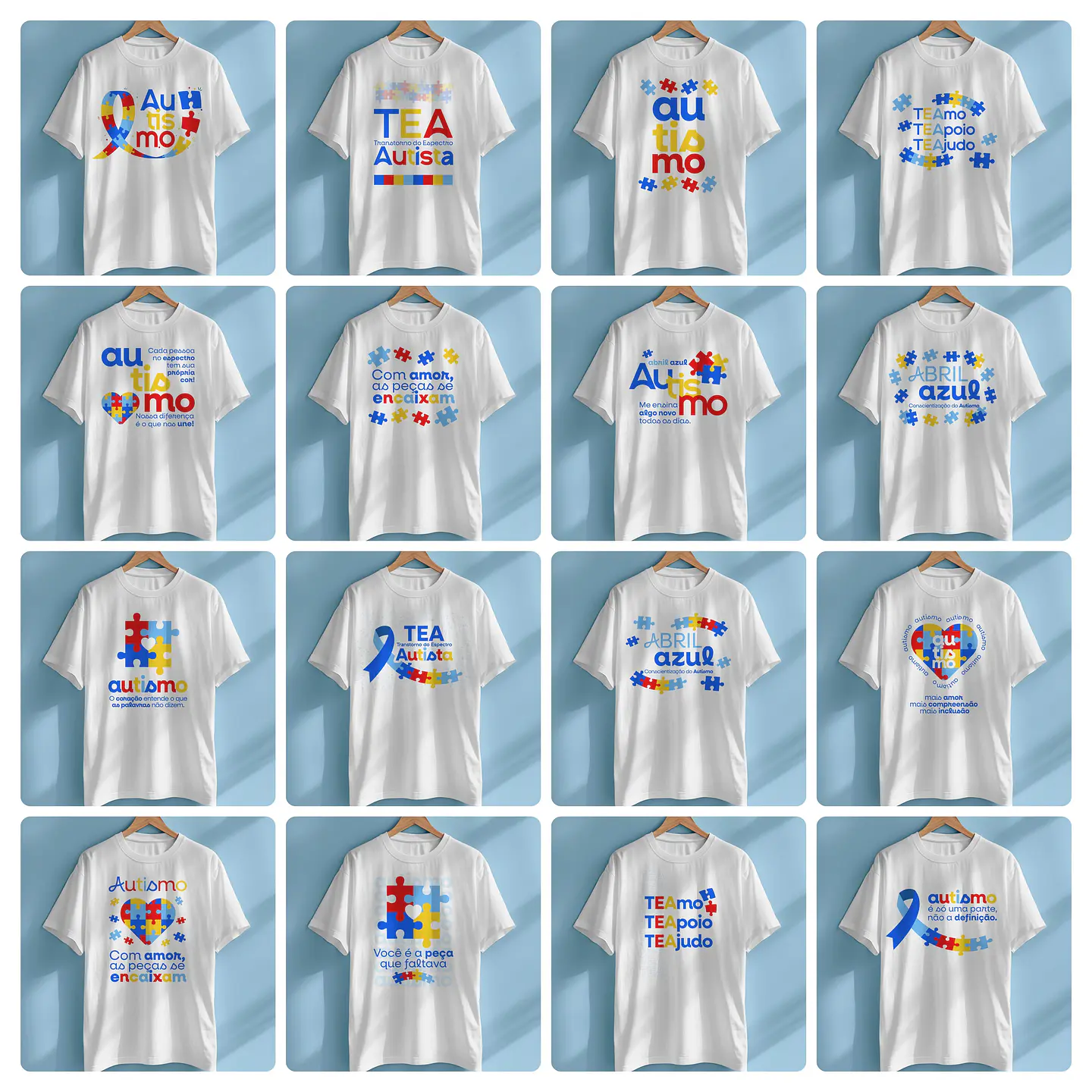 40 Artes para Caneca Camisa Autismo Arquivo Editável  2