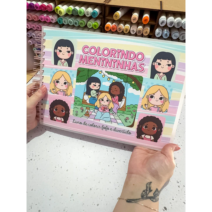 Kit Digital Livro de Colorir Colorindo Menininhas em Pdf 5